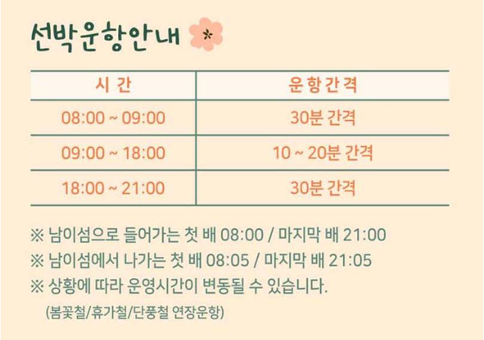 남이섬 입장권