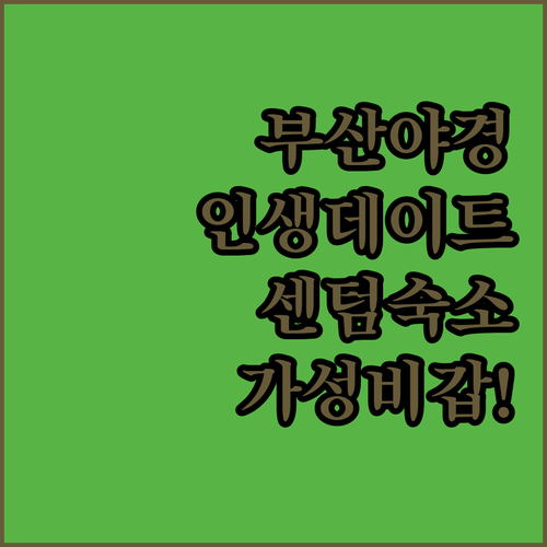 부산 시민공원 야경 데이트 코스 및 ..