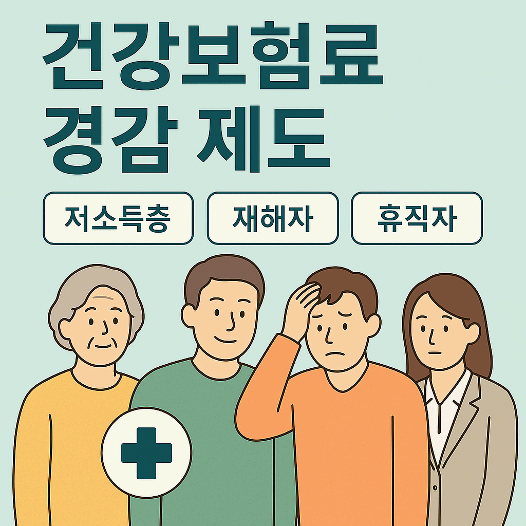 건강보험료 경감 제도 총정리 — 저소득층·재해자·휴직자 지원 기준