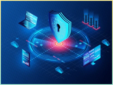 클라우드 기반 사이버 보안 솔루션 - 안전한 기업 및 기관 네트워크 - Endpoint Protection - 보안 서비스 에지 및 보안 액세스 서비스 에지 - 3D 그림