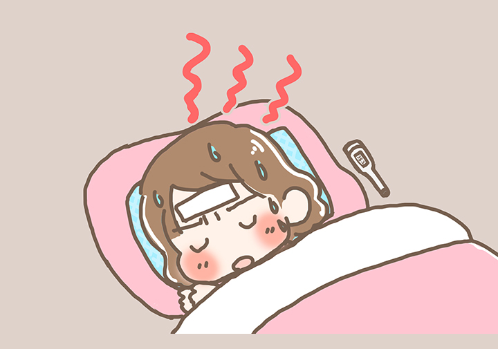 고열이-심한-여성