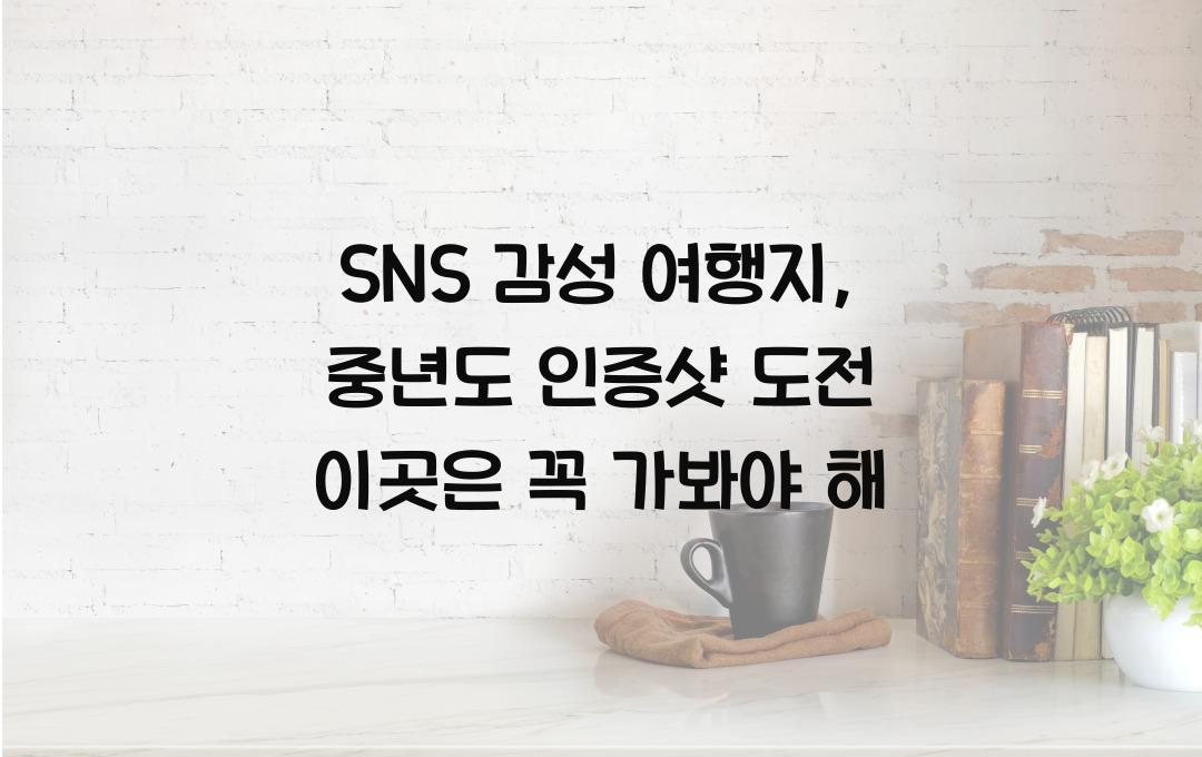 SNS 감성 여행지, 중년도 인증샷 도전!