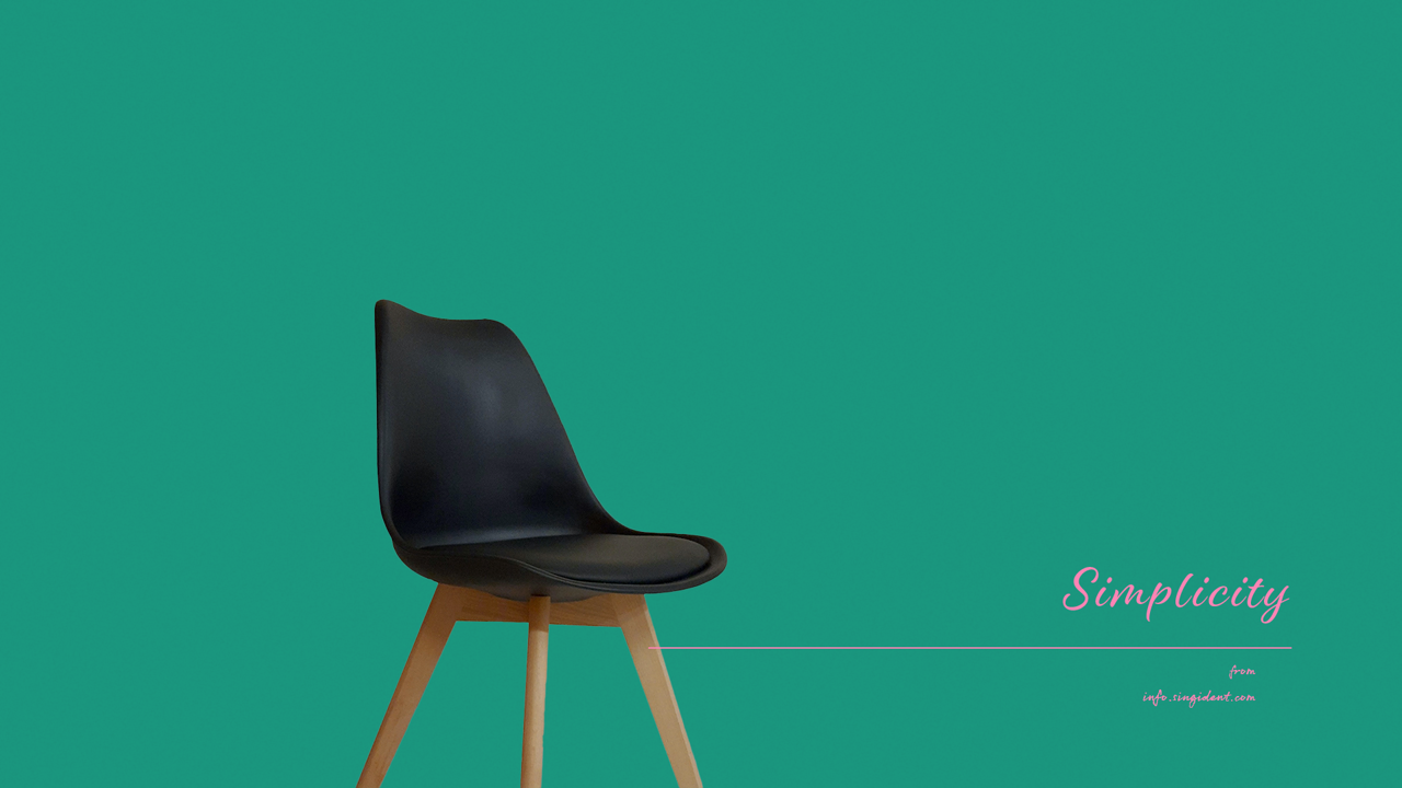 09 검정색 의자 C - Simplicity 초록색배경화면