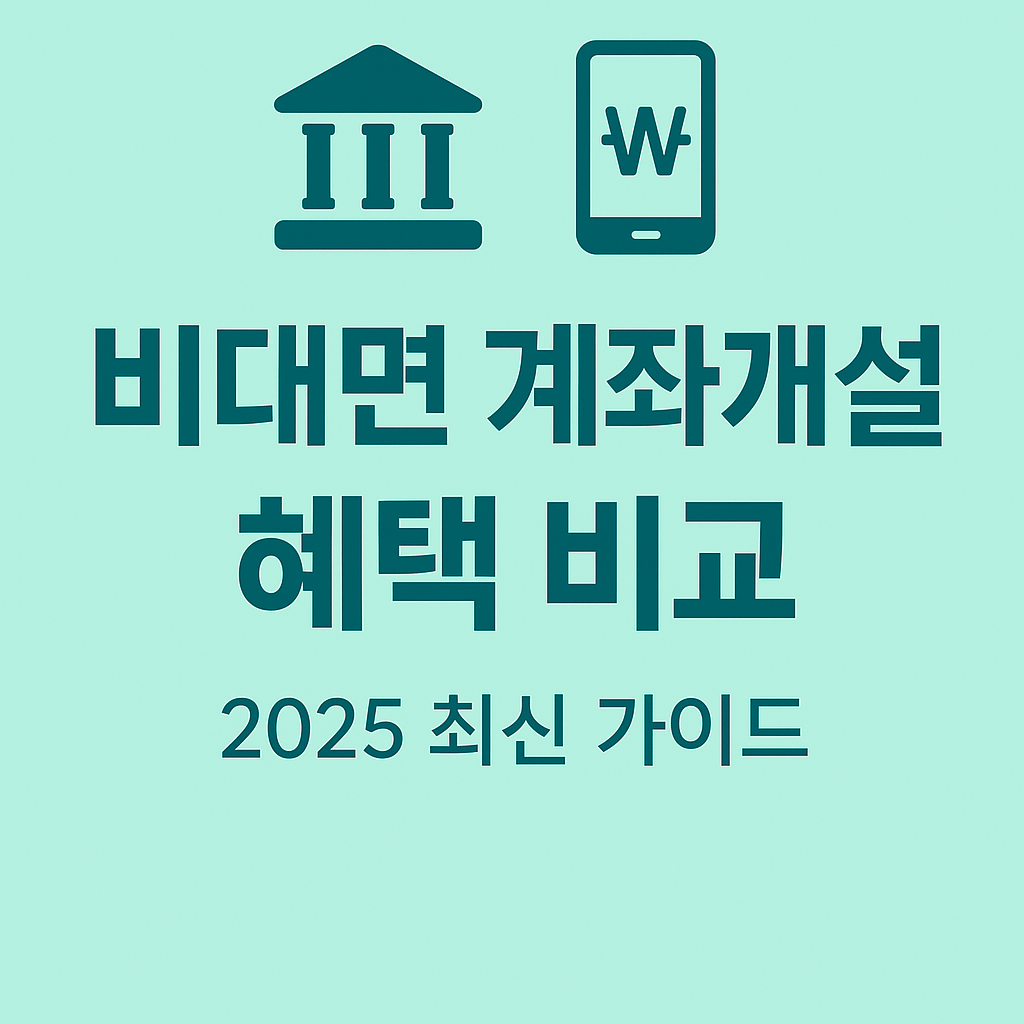 2025 비대면 계좌개설 혜택 비교 – 신한은행·카카오뱅크·농협은행·케이뱅크