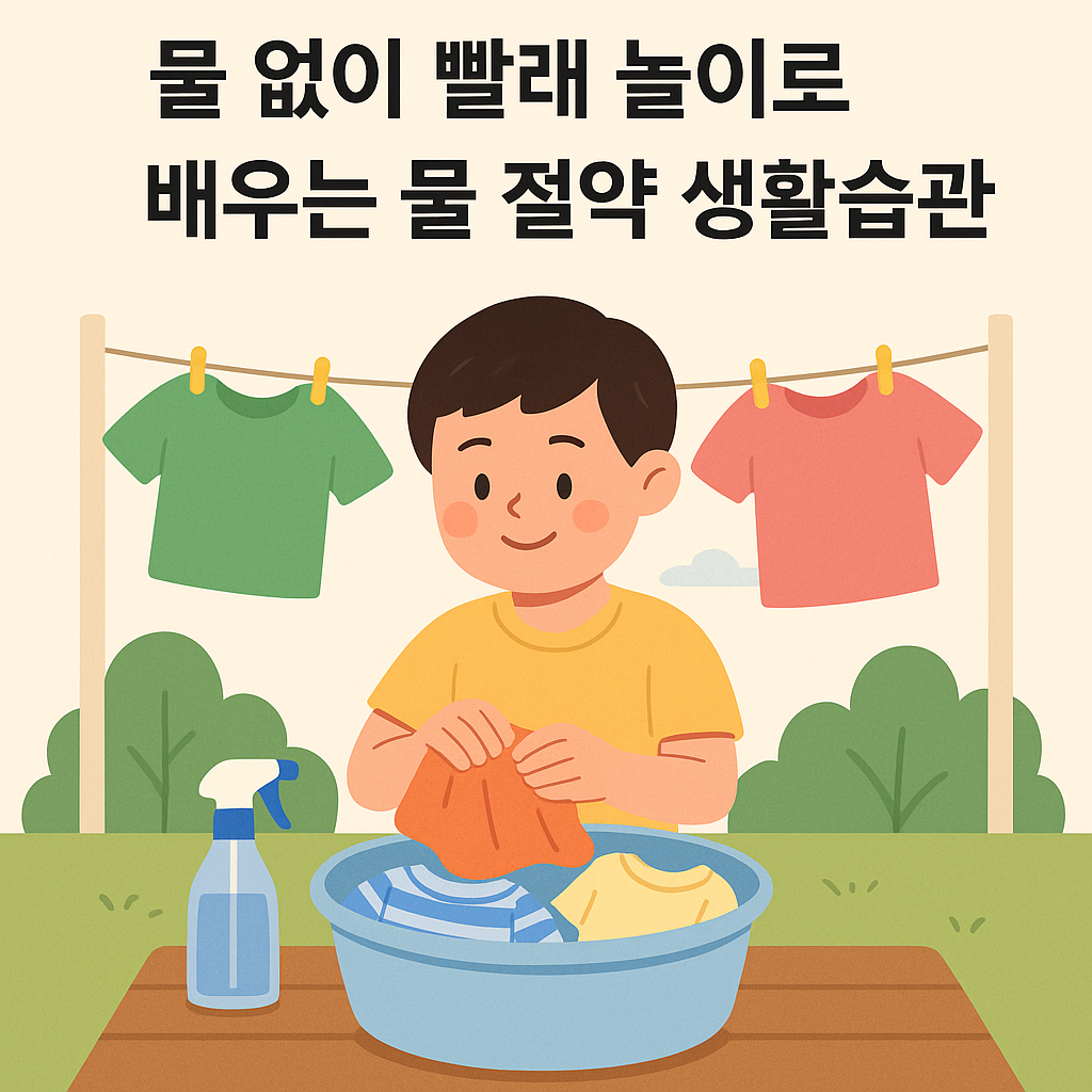 물 없이 빨래 놀이로 배우는 물 절약 생활습관