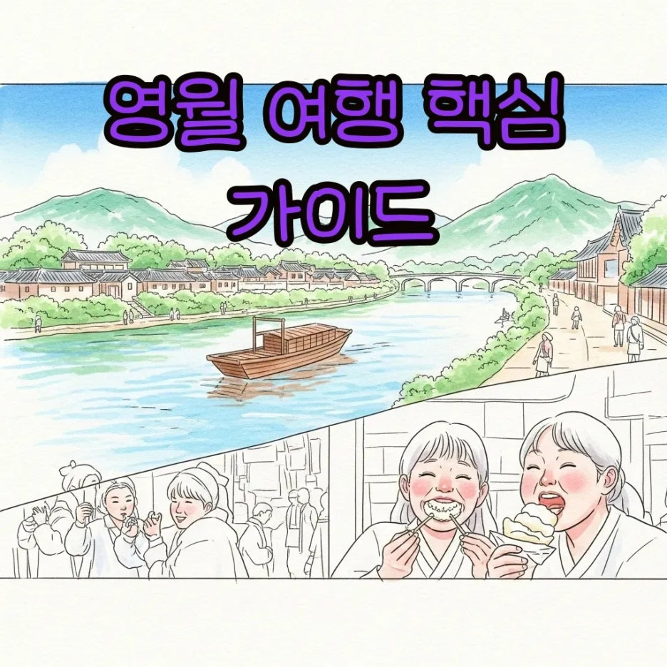 영월의 아름다운 풍경과 맛집을 즐기는 사람들