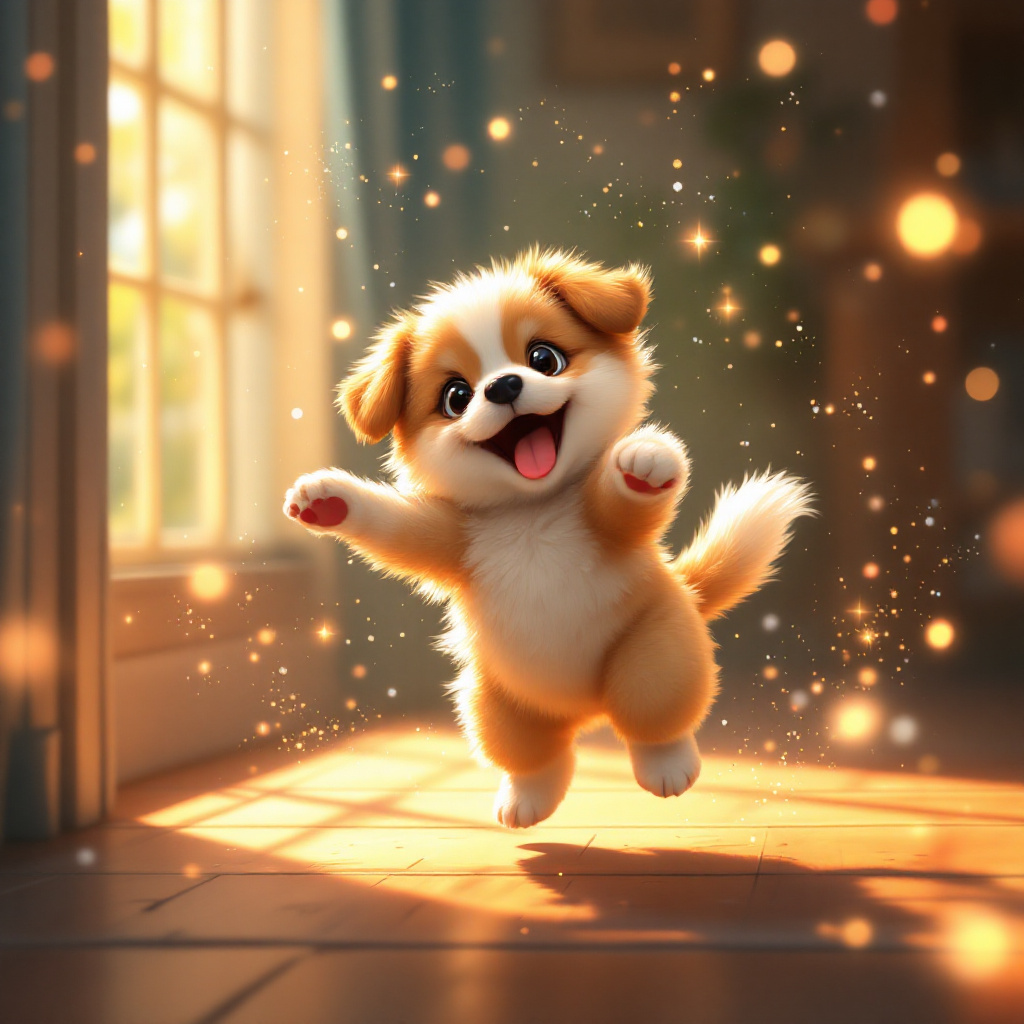 강아지가 장난스럽게 웃는 꿈