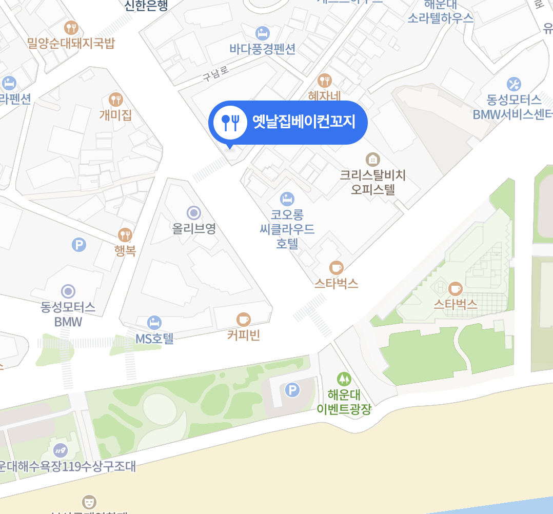 베이컨꼬지 위치 지도