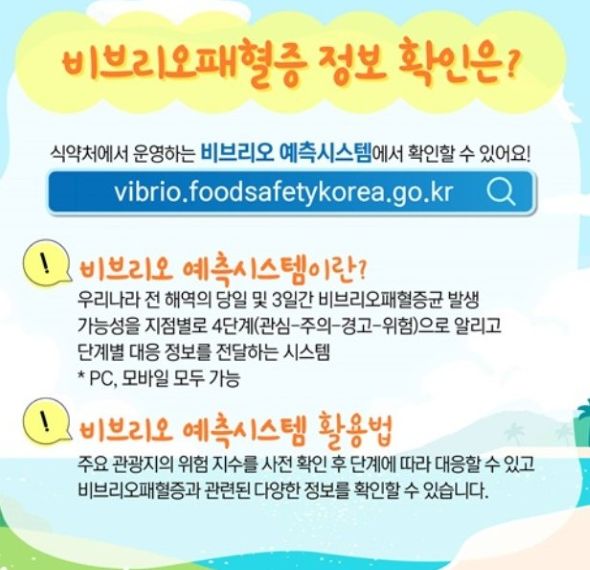 비브리오패혈증 에측시스템을 알리는 포스터