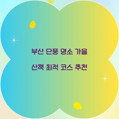 부산 단풍 명소