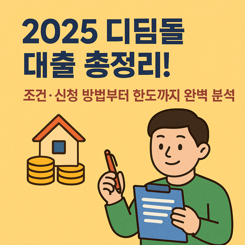 2025 디딤돌 대출 총정리! 조건•신청 방법부터 한도까지 완벽 분석