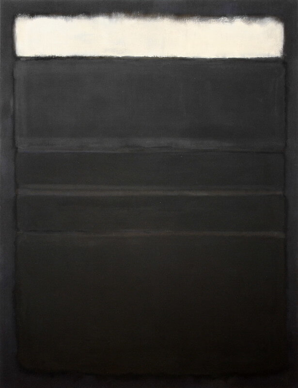 Untitled [White, Blacks, Grays on Maroon], 1963