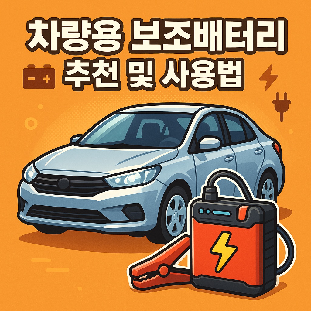 차량용 보조배터리 추천 및 사용법