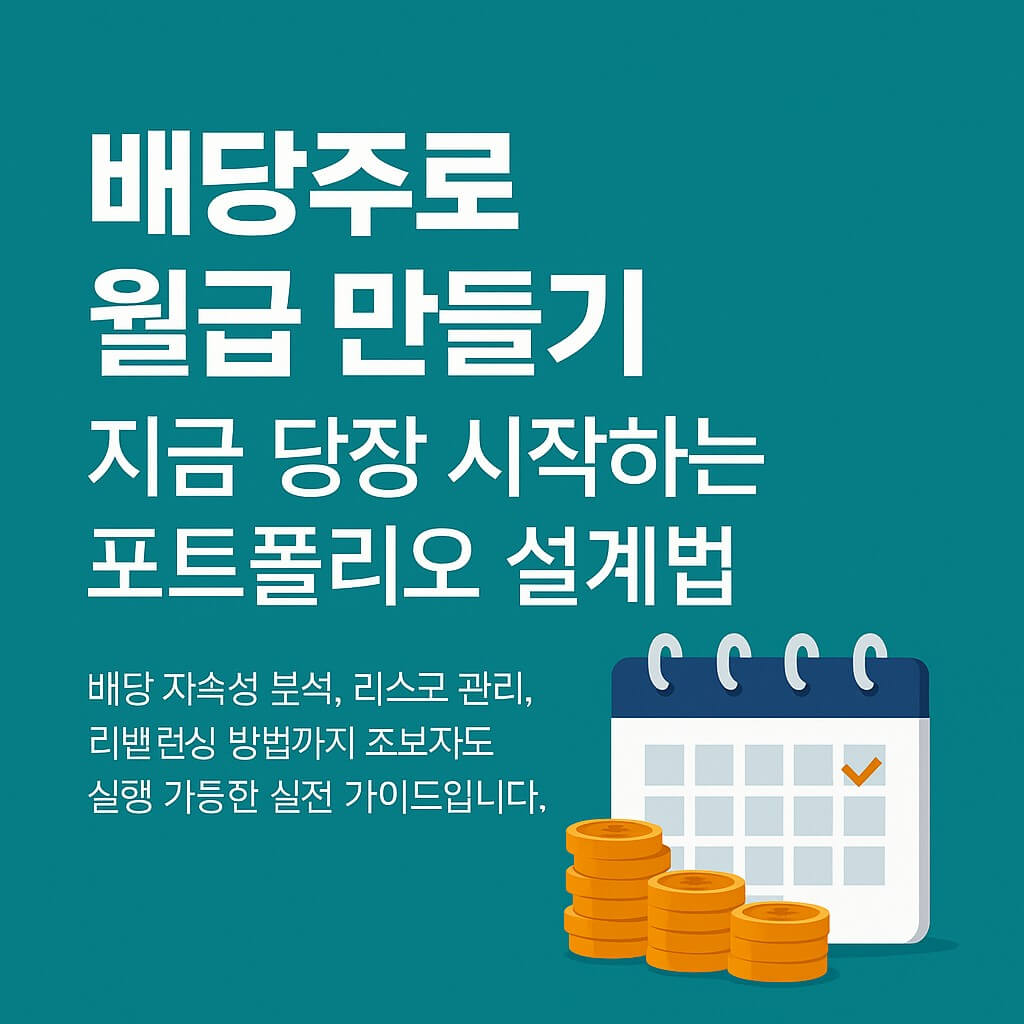 배당주로 월급 만들기, 지금 당장 시작하는 포트폴리오 설계법