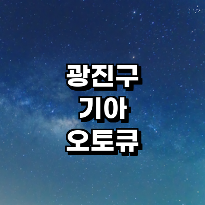 서울 광진구 기아 오토큐