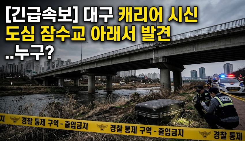 대구 캐리어 시신 도심 잠수교 아래서 발견.. 누구?