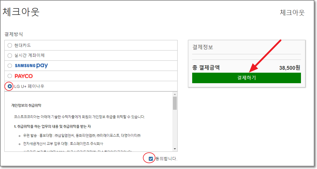 페이나우로 결제하기