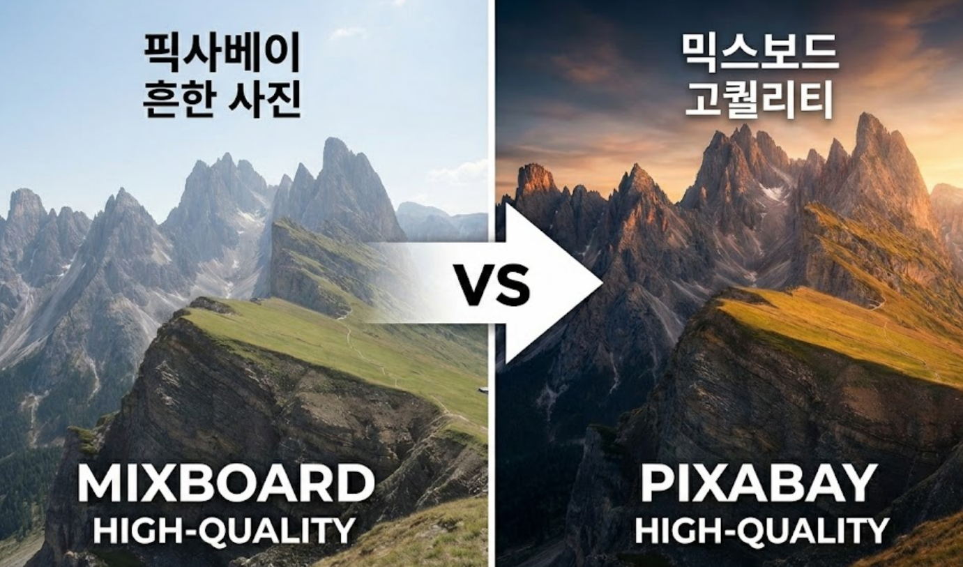 구글 믹스보드 무료 이미지 비교