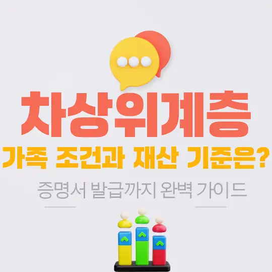 차상위계층 기준과 지원 혜택