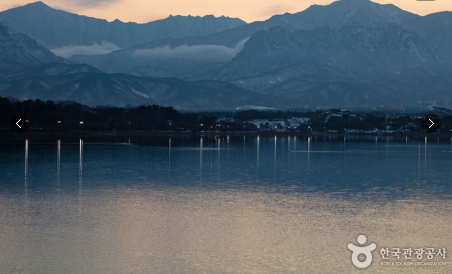 영랑호의 겨울 풍경
