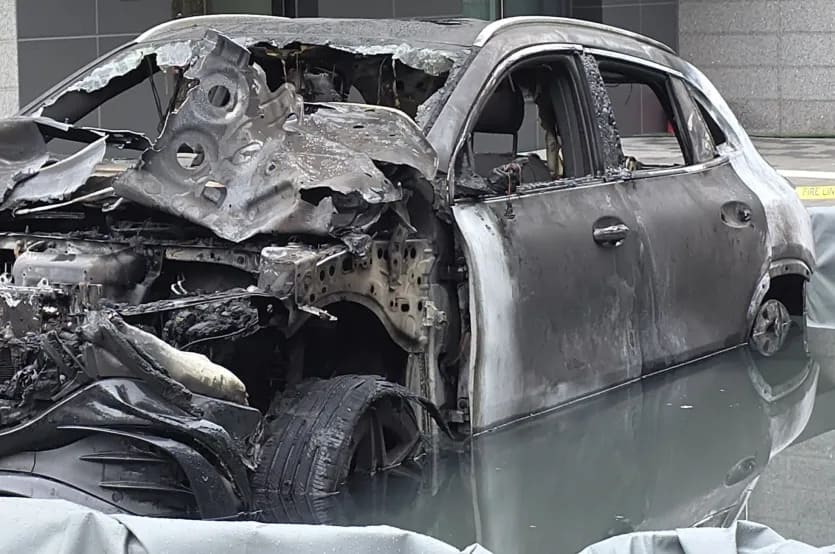 전소된 벤츠전기차