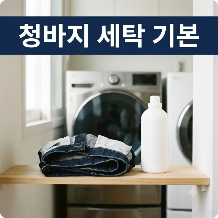 청바지 세탁법의 찬물 세탁과 세제 준비