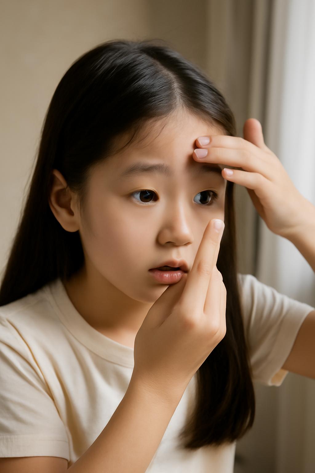 초등학생 렌즈 착용