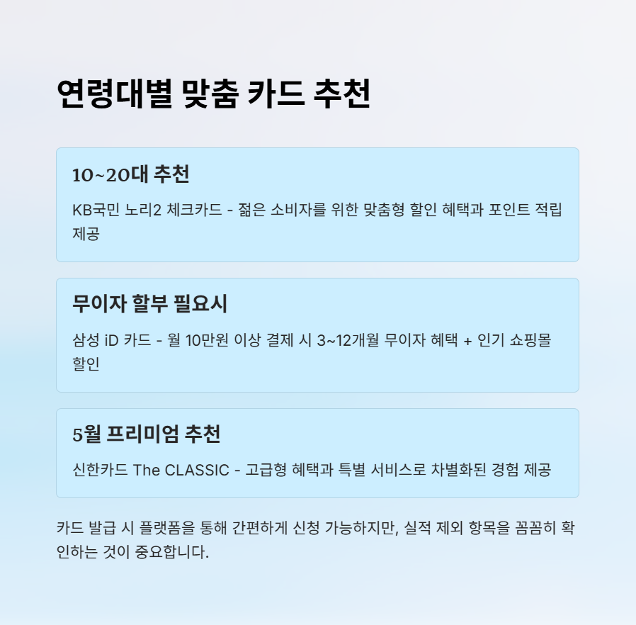 2025년 5월 카드 추천 TOP 5 및 캐시백 혜택 총정리