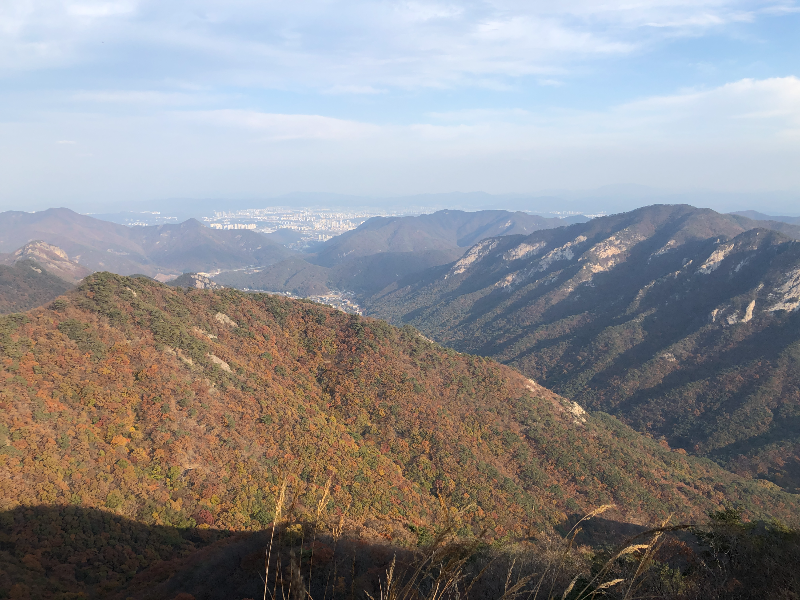 가을 계룡산의 전경