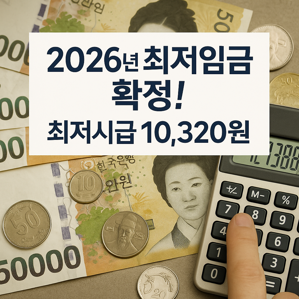 2026년 최저임금 확정에 대한 안내