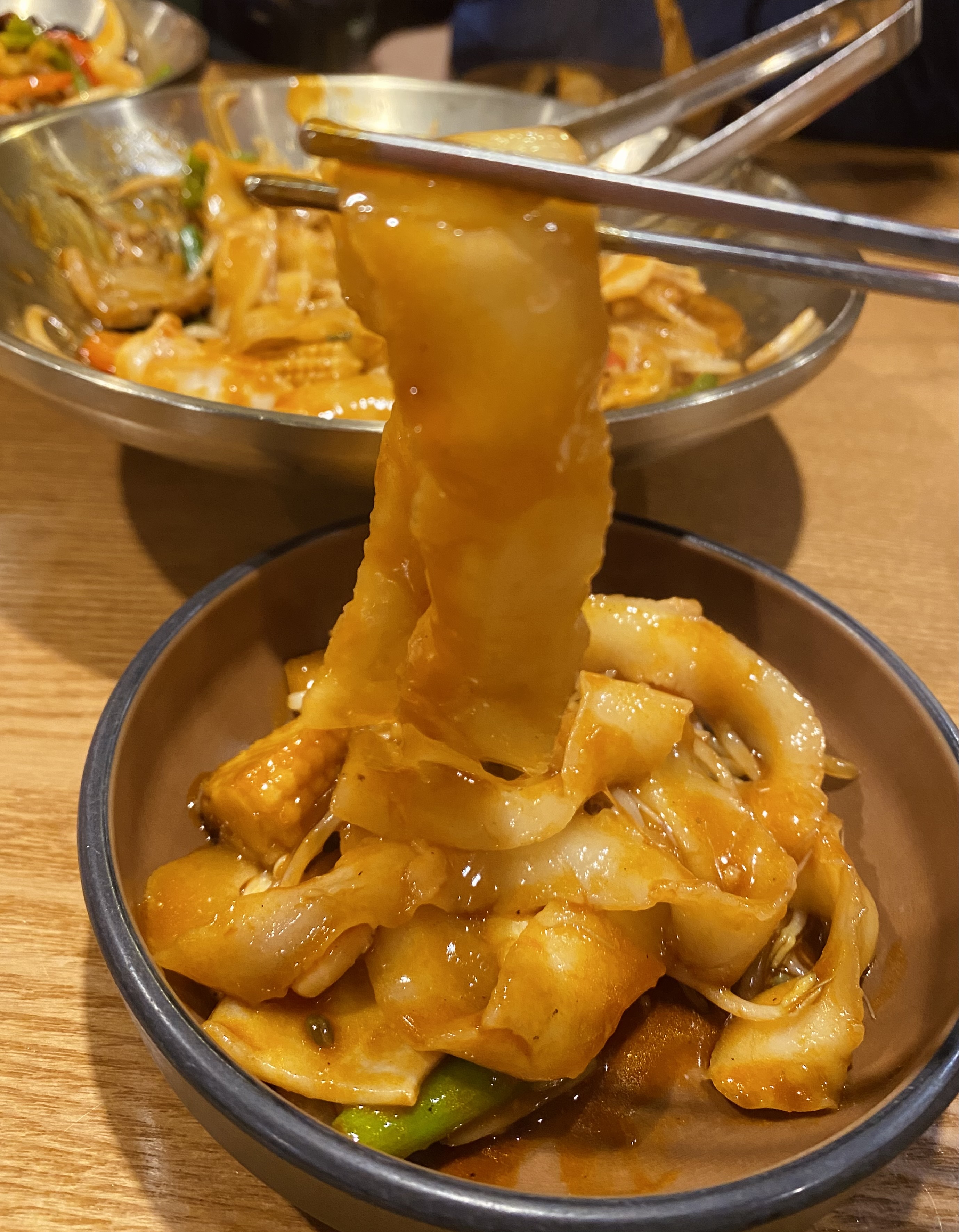 해물볶음도삭면 면발