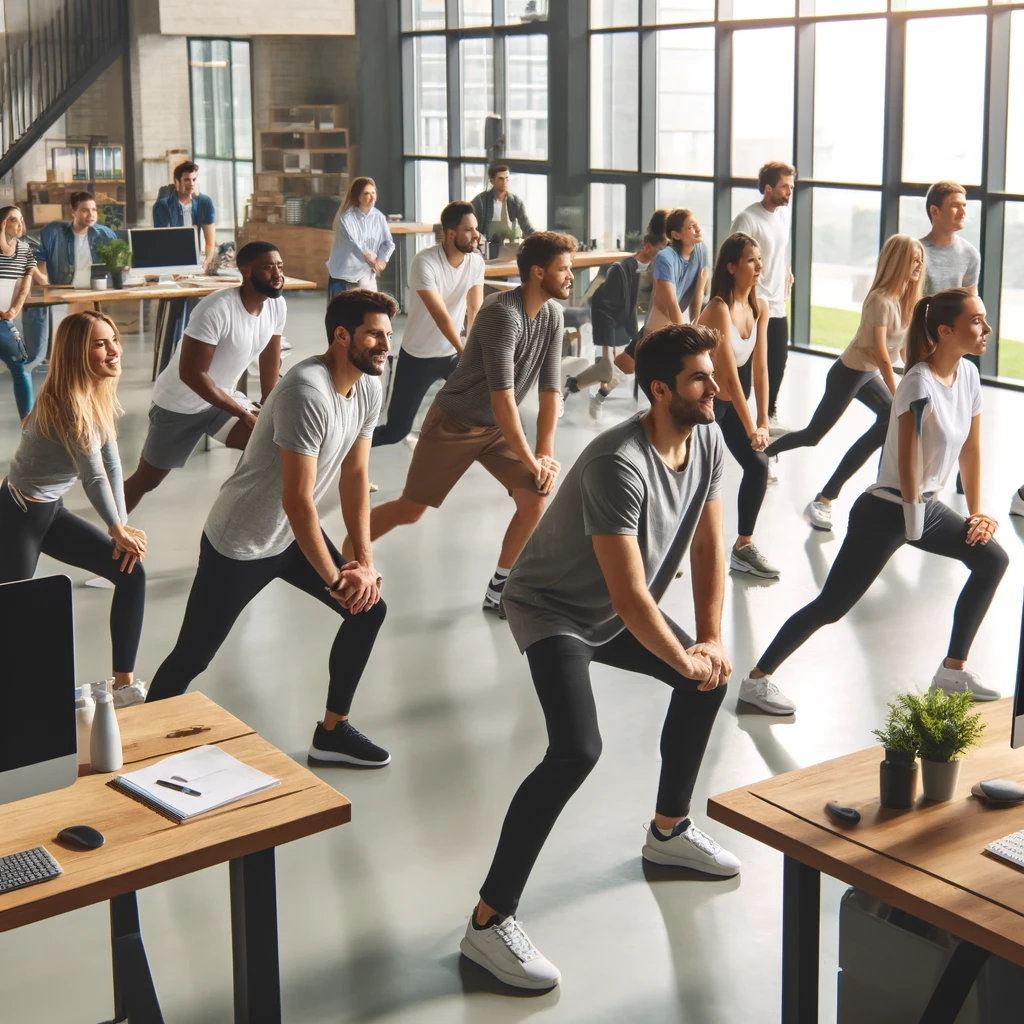 회사 운동 관련 사진