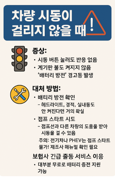 차량시동이 걸리지 않을 때 대처방법
