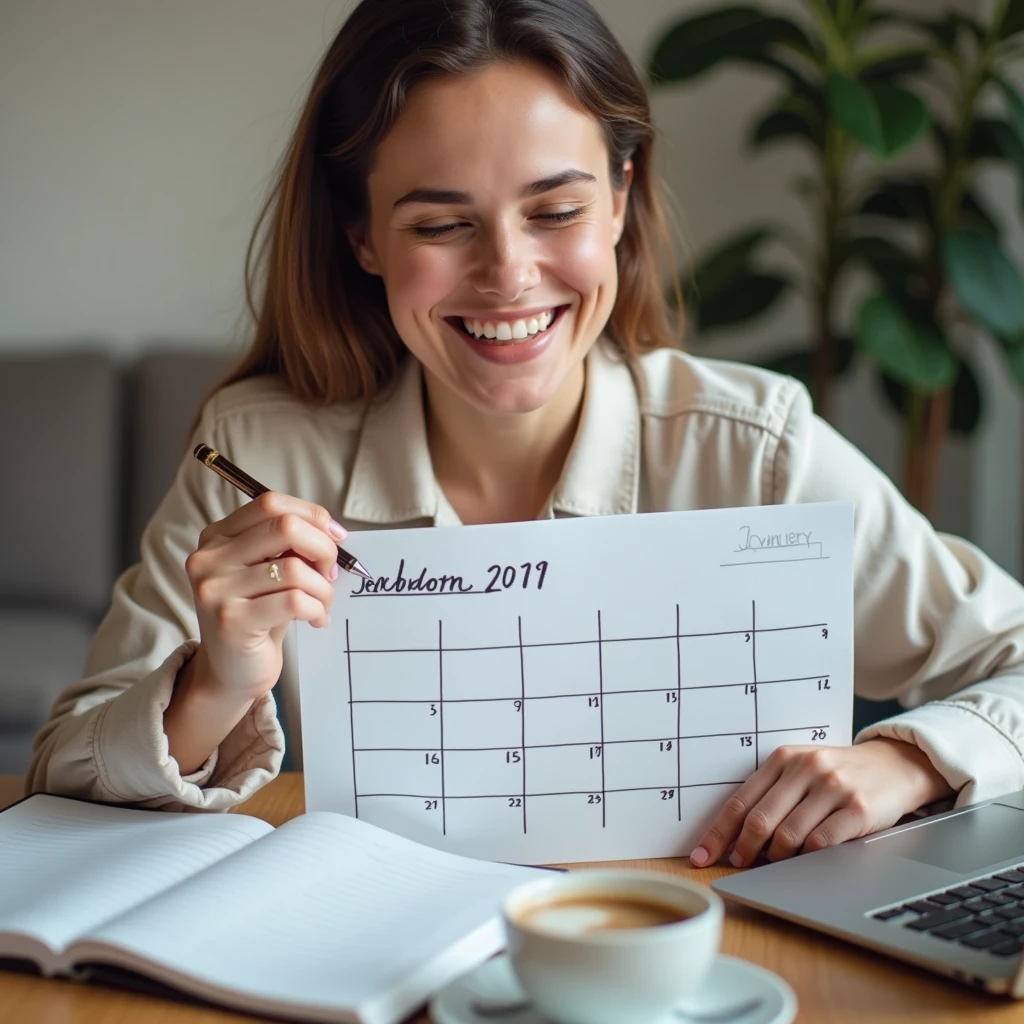 올해도 금연을 다짐하는 여자 이미지