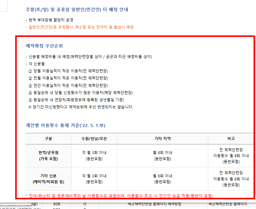 공군 복지시설 예약체계 홈페이지 이용