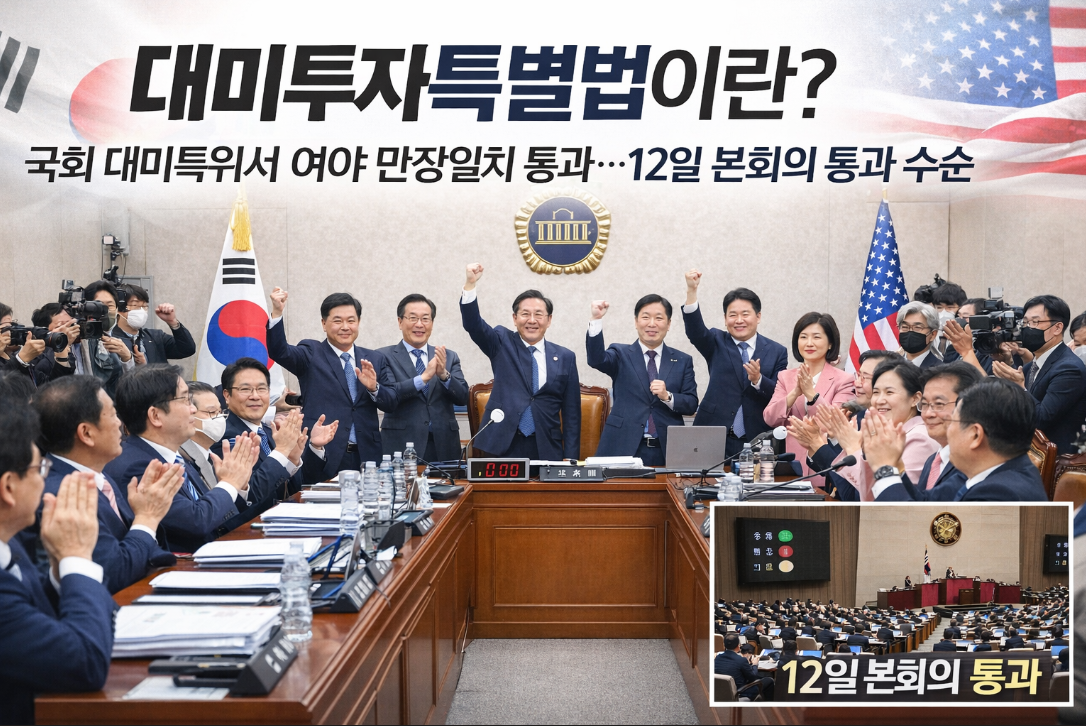 대미투자특별법 본회의 통과 임박, 핵심 내용 3분 정리