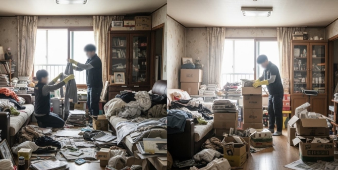 영동 고독사청소중