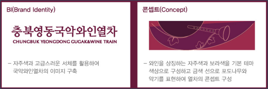 국악와인열차 컨셉