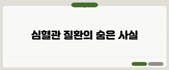 심혈관 질환이란 주요 원인과 예방법