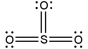 Lewis structure of SO3 sulfur trioxide
