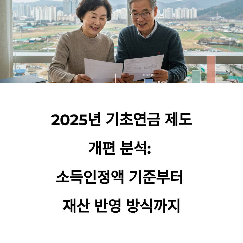 2025년 기초연금 제도 개편 분석 소득인정액 기준부터 재산 반영 방식까지
