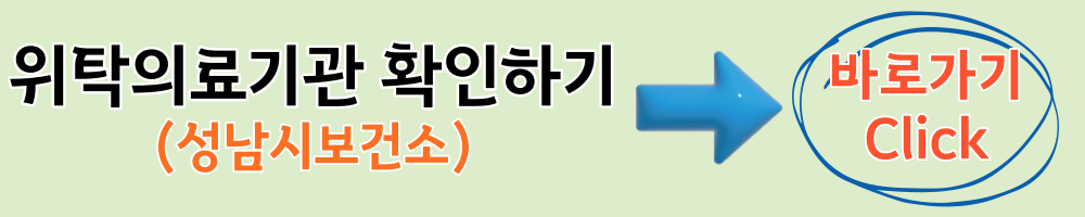 성남시보건소 홈페이지