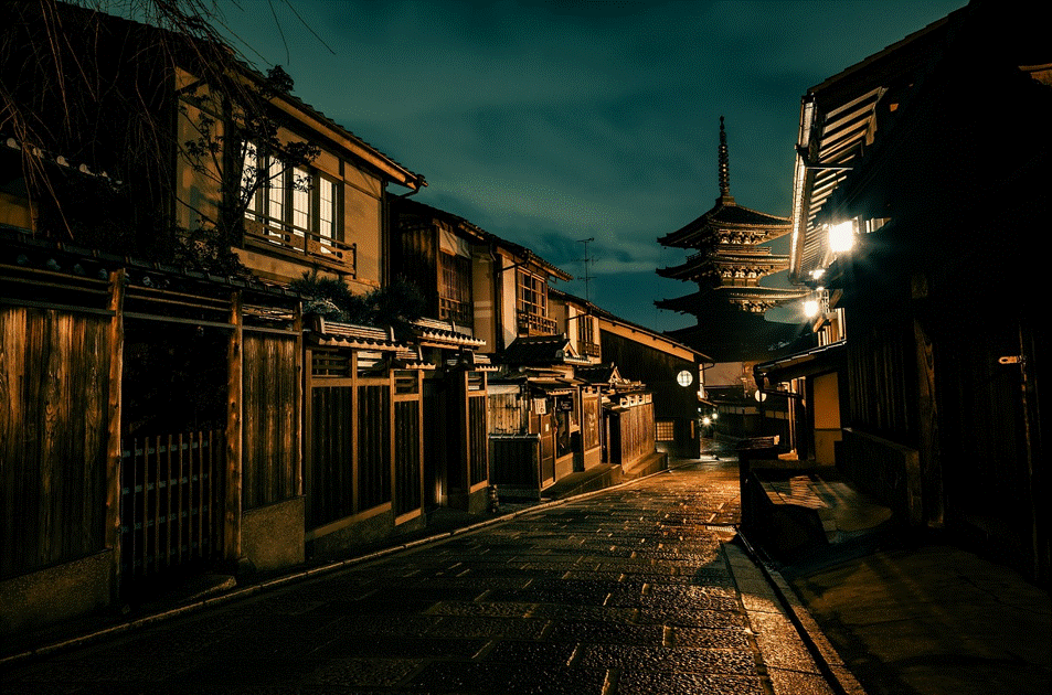 일본 여행 골목 주택 사진