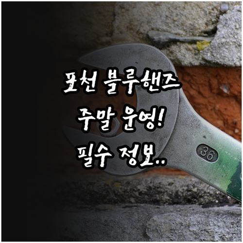 포천 블루핸즈 위치 안내 및 주말 운..