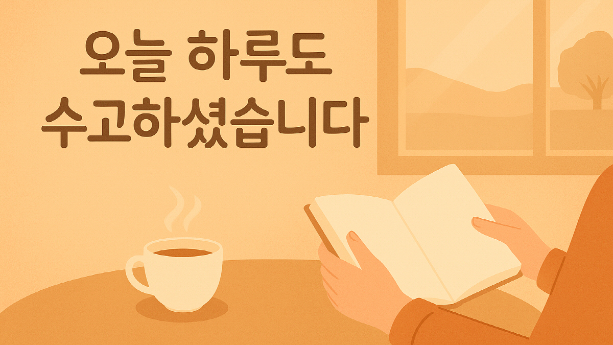 오늘 하루도 수고하셨습니다