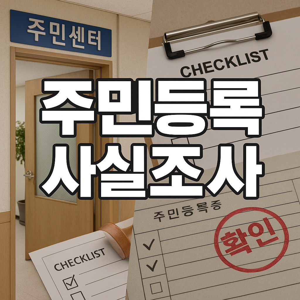 주민등록 사실조사