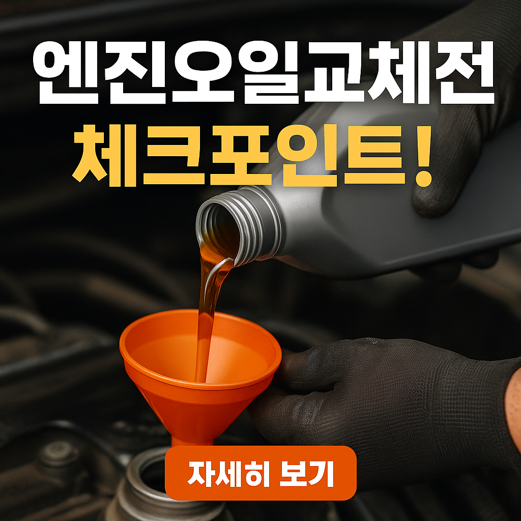 엔진오일 셀프 교체 전 필수 준비물 7가지｜2025 최신 셀프 정비 체크리스트