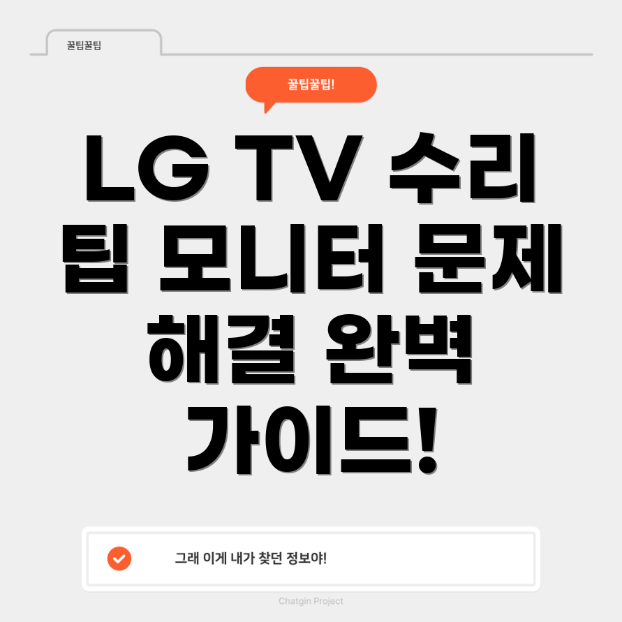 LG TV 수리