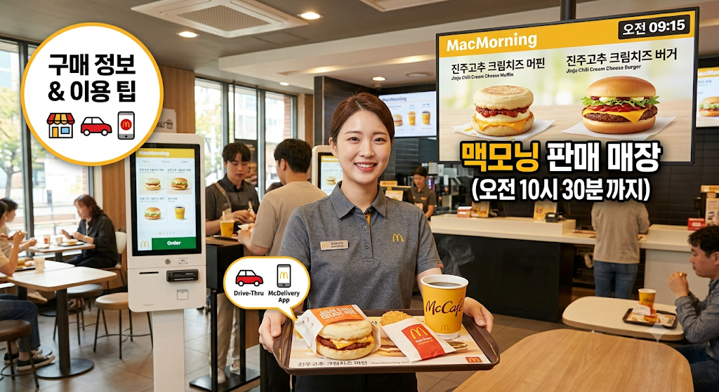 맥모닝 판매 매장 오전 10시 30분까지