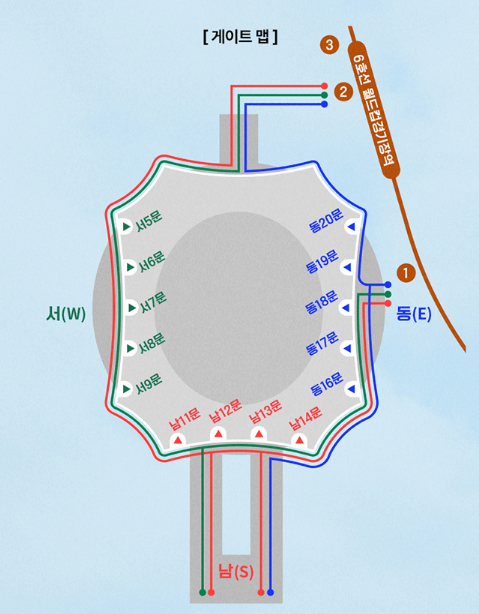 2024 임영웅 콘서트 티켓색상별 게이트 맵